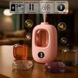 Mioji Smell 2x Yeni Nesil Şarjlı Otomatik Oda Kokusu Makinesi Pembe (1 Adet Mavi Rüzgar Çanları Kokusu ile Birlikte)