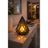 Miolette Dönen Dekoratif LED Obje | Geometrik Kule Tasarım | Işıkla Birlikte Hareketli | Modern Ortam Dekoru