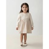 Miomini Bebe Yaka Uzun Kollu Kız Bebek Elbise - 9 Ay - Somon