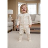 Miomini Kız Bebek Patikli Tulum MIO-4425 - Somon - 6 Ay