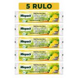 Miopack Büzgülü Çöp Poşeti Limon Kokulu 65×70 cm Büyük Boy 5 Rulo Dayanıklı Sızdırmaz Kalın Çöp Torbası