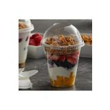 Miopack Plastik Şeffaf Bardak Kapaklı 300ml Milkshake Kahve Limonata Bardağı 10 Adet
