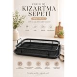 MİORA HOME 2Sİ 1 ARADA TEPSİLİ FIRIN KIZARTMA SEPETİ YAĞSIZ PİŞİRME VE SUNUM TEPSİSİ