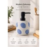 MİORA HOME MODERN SERAMİK SIVI SABUNLUK SİYAH POMPA MUTFAK VE BANYO DEKORATİF SABUNLUK