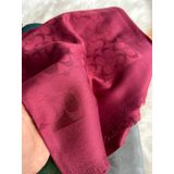 Miorel Scarfs C Desen Çift Taraflı Kaşmir İpek Şal 4 Mevsim Pamuk Şal Bordo