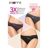 Miorre 3'Lü Dikişsiz Nefes Alan İz Yapmayan Kadın Rahat Kalıp Slip Külot