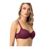 miorre Balenli Dolgusuz Kapsız Dantel Minimizer Toparlayıcı Sütyen,Bordo 80,590123457977