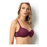 miorre Balenli Dolgusuz Kapsız Dantel Minimizer Toparlayıcı Sütyen,Bordo 95,590123457981