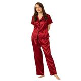 Miorre Bayan Saten Pijama Takımı ALEV KIRMIZI M-L
