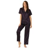 Miorre Bayan Saten Pijama Takımı DARK MOR L-XL
