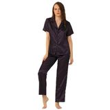 Miorre Bayan Saten Pijama Takımı DARK MOR M-L