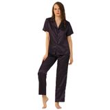Miorre Bayan Saten Pijama Takımı DARK MOR S-M