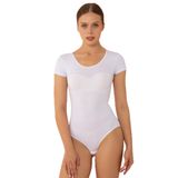 Miorre Beyaz XL-XXL Modal Kısakol Çıtçıtlı Body
