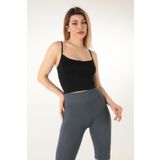 Miorre İnce Askılı Seamless Dantelli Desteksiz Büstiyer SİYAH S-M