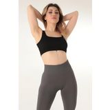 Miorre Kalın Askılı Fitilli Spor Sütyen SİYAH L-XL
