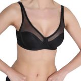 Miorre Minimizer Toparlayıcı Sütyen – Kapsız, Süngersiz, Telli, Rahat ve Şekillendirici, %80 Polyamid %20 Elastan - Siyah - 85