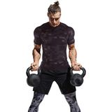 Miorre MioFit Erkek Lightweight Running Kısa Kollu Dikişsiz Spor Tişört SİYAH-GRİ XL-XXL