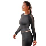 Miorre MioFit Kadın Efficiency Uzun Kollu Dikişsiz Spor Tişört CHARCOAL GREY S-M