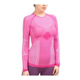 Miorre MioFit Kadın Pro Dry Fit Uzun Kollu Dikişsiz Spor Tişört GRİ-PEMBE XL-XXL