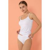 Miorre Modal Ince Askılı Atlet - Beyaz - XL - 2XL