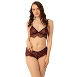 Miorre Phevos Dantelli İç Çamaşır Takım - 164 BORDO S