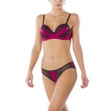 miorre Push-Up Dolgulu Dantelli Sütyen Takım,Fuşya 85,9900570466387