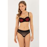 miorre Push-Up Dolgulu Straplez Sütyen Takım,Siyah 90B