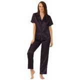 miorre Saten Pijama Takımı,Dark Mor M/L