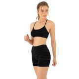 Miorre Shiny Dikişsiz Kaplı Spor Büstiyer SİYAH XS-S