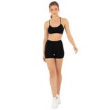 Miorre Shiny Dikişsiz Kaplı Spor Büstiyer - XS - Siyah