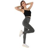 Miorre Yüksek Bel Desenli Spor Seamless Tayt SİYAH S-M