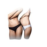 Miorre%100 Pamuk Örme 3'lü Külot SİYAH/BEYAZ/TEN L-XL