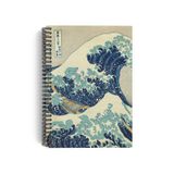 miosho Katsushika Hokusai/The Great Wave off Kanagawa,1829 | Spiralli Defter 05 | A5 | Çizgisiz | 100 Sayfa