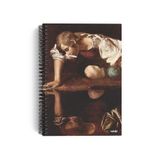 miosho Michelangelo Merisi da Caravaggio/Narcissus, 1597-99 | Spiralli Defter 16 | A5 | Çizgisiz |100 Sayfa