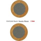 Miosse Home 2 Li Bambu Çelik Telli Nihale Ahşap Tencere Tava Çaydanlık Altlığı