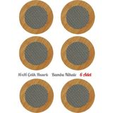 Miosse Home 6 Lı Bambu Çelik Telli Nihale Ahşap Tencere Tava Çaydanlık Altlığı