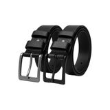 mipek deri 2 Adet 100 % Hakiki Deri Siyah Erkek Kumaş Kemer 3.4 cm