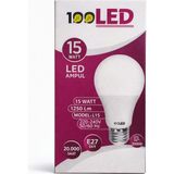 Mir Kitap LED Ampul 15 Watt Beyaz Işık 6500K Yüksek Lümen E27 Duy Uzun Ömürlü
