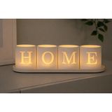 Mir Store Home LED Mumluk | Dekoratif Işıklı Mum Seti | Modern Ev Dekoru - Beyaz