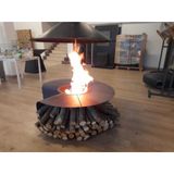 Mira Artflame Orta Şömine Odunlu Bahçe Dış Mekan Isıtıcısı