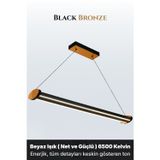 Mira Bronz 3000K Lineer Led Sarkıt Avize – Kumandalı Dim Edilebilir – Aşağı Işık