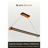 Mira Bronz Lineer LED Sarkıt Avize – Kumandalı Dim Edilebilir – Aşağı Işık