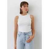 Mira Butik Kadın Halter Yaka Kaşkorse Atlet - Beyaz