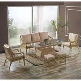 Mira Concept Velora Cappuccino 3+1+1 Balkon Bahçe Oturma Grubu