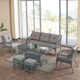 Mira Concept Velora Gri 3+1+1 Balkon Bahçe Oturma Grubu