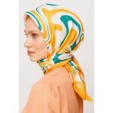 Mira Desen Dijital Soft Eşarp (Kayısı)