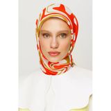 Mira Desen Dijital Soft Eşarp (Safran)