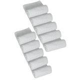 Mira Home 10 lu Otel Ayak Havlusu Bukle Ayak İzli 50x70 Cm Beyaz 12/1 Avs 200 Gr