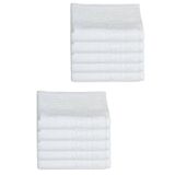 Mira Home 10 lu Otel Ayak Havlusu Bukle Ayak İzli 50x70 Cm Beyaz 16/2 Avs 250 Gr