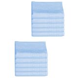 Mira Home 10'lu Otel Ayak Havlusu Bukle Ayak İzli 50x70 Cm Renkli 16/2 Avs 250 Gr Mavi Pamuk Polyester
